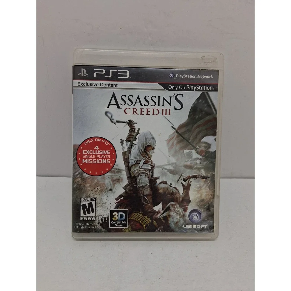 Assassins Creed III Sony PlayStation 3 PS3 Game Exclusive Content 2012 Ubisoft